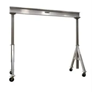 VESTIL AHA-6-12-12 Adjustable Gantry Crane, 6000 lb., 12 x 12 Feet Size, Silver, Aluminum | AG7LFA