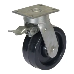 VESTIL AHA-6-TLC Gantry Crane Caster, 8 x 3 Inch Size, Total Lock | CE3ADJ