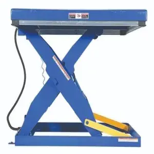 VESTIL AHLT-2448-3-43 Rotary Air Hydraulic Scissor Lift Table, 3000 Lb. Capacity, 24 Inch x 48 Inch Size, Steel | AG7LFL