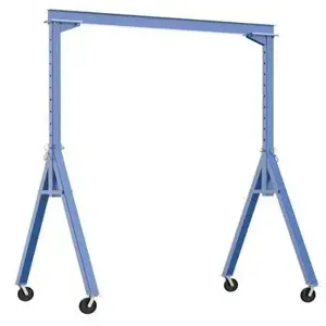 VESTIL AHS-2-10-12 Adjustable Height Steel Gantry Crane, 2000 Lb. Capacity, 10 Feet x 12 Feet | AG7LFV