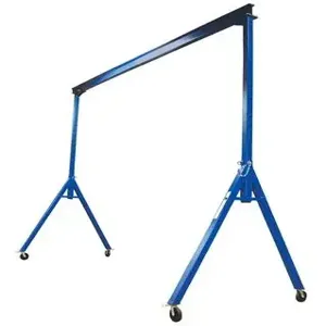 VESTIL AHS-4-20-16 Adjustable Height Gantry Crane, with Glass Filled Nylon Caster, 4000 Lb. Capacity, Blue | AG7LGV 32W557