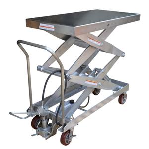 VESTIL AIR-1500-D-PSS Air Stainless Steel Cart, 1500 Lb. Capacity, 24 Inch x 47.25 Inch Size | AG7LQY