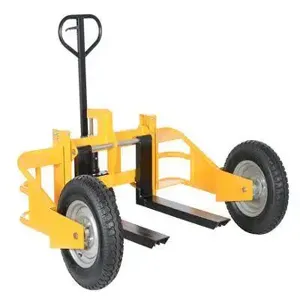 VESTIL ALL-T-HD Steel All-Terrain Pallet Truck, 32 Inch Fork Length, 2500 Lb. Capacity, Yellow | AG7LUD