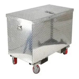 VESTIL APTS-2448-CF Aluminium Tool Box, with Casters/Fork, 24 Inch x 48 Inch Size | AG7LWP