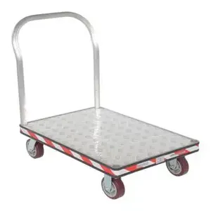 VESTIL ATP-C-2436 Platform Truck, Tread Plate, 24 x 36 Inch Size, Silver, Aluminum | AG7MAU