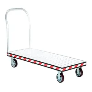 VESTIL ATP-C-2460 Platform Truck, Tread Plate, 24 x 60 Inch Size, Silver, Aluminum | AG7MAY