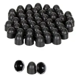 VESTIL BC-BK-38-PK Bolt Cap, 3/8 Anchor Size, Black, Plastic | AG7MKL