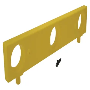 VESTIL BCD-76-Ex12-YL Barricade Extension, Plastic, 12 Inch Length, Yellow | CE3AKA