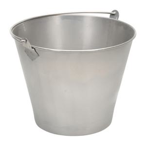 VESTIL BKT-SS-325 Stainless Steel Bucket, 3.25 Capacity Gallon, With Handle | AC8PQR 3CYL2