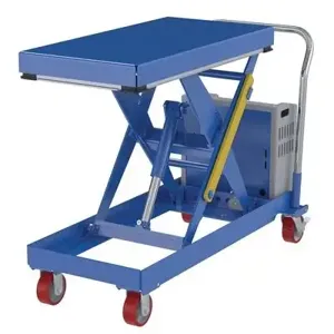 VESTIL CART-1000-2040-DC Hydraulic Elevating Cart, 1000 Lb. Capacity, 12VDC, 20 x 40 Inch Size | CE3AQZ