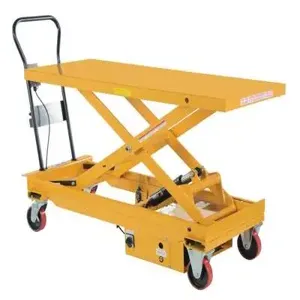 VESTIL CART-1000-LD-DC DC Power Hydraulic Scissor Cart, 1000 Lb. Capacity, 60 x 24.5 | AG7PBD