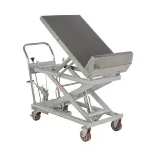 VESTIL CART-1000-LT-PSS Partially Stainless Steel Lift And Tilt Cart, 1000 Lb. Capacity, 22 Inch x 33.6 Inch Size | AG7PBG