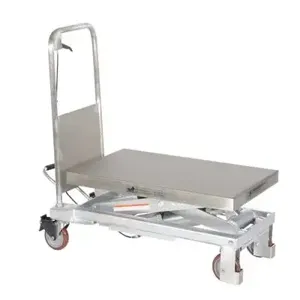 VESTIL CART-1000-PSS Scissor Lift Cart, 1000 Lb. Stainless Steel Fixed | AC3HMD 2TKY2