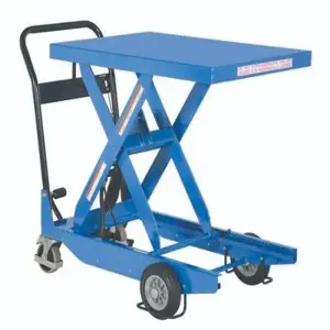 VESTIL CART-1000-S-HR Premium Single Scissor Cart, 1000 Lb. Capacity, 23.6 Inch x 35.4 Inch Size | AG7PBJ