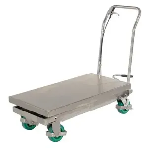 VESTIL CART-1000-SS2 Scissor Cart, Stainless Steel, 1000 Lb. Capacity | CE3ARC