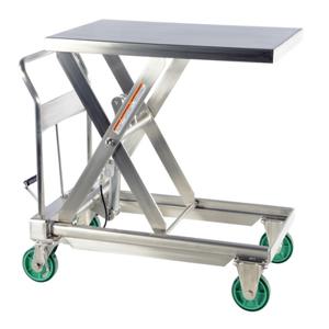 VESTIL CART-1100-SS Scissor Lift Cart, 1100 Lb., Stainless Steel Fixed | AC3HMF 2TKY4