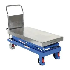 VESTIL CART-1500-D-TS Hydraulic Scissor Cart, 1500 Lb. Capacity, 47.5 Inch x 24 Inch Size | AG7PBN