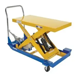 VESTIL CART-24-15-M Foot Pump Scissor Cart, 1500 Lb. Capacity, 48 Inch x 24 Inch Size | AG7PCH