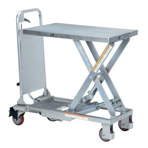 VESTIL CART-400-PSS Scissor Lift Cart, 400 Lb., Stainless Steel Fixed | AC3HMB 2TKX9