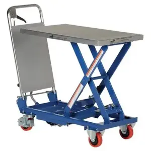 VESTIL CART-400 Hydraulic Scissor Cart, 400 Lb. Capacity, 27.5 Inch x 17.5 Inch Size | AG7PCM