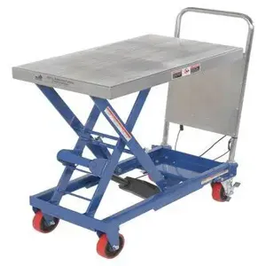 VESTIL CART-500-LA Linear Actuated Elevating Cart, 500 Lb. Capacity | AG7PCU