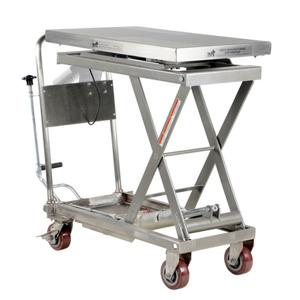 VESTIL CART-500-SCL-PSS Partially Stainless Steel Cart, With Scale 500 Lb 32 Inch x 19.5 Inch Size | AG7PCX