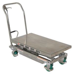VESTIL CART-600-D-SS2 Scissor Cart, Double, Stainless Steel, 600 Lb. Capacity | CE3ATP