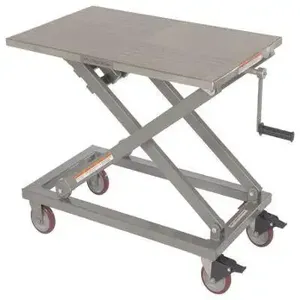 VESTIL CART-660-M-PSS Partial Stainless Steel Mechanical Cart, 660 Lb. Capacity, 37 Inch x 23.5 Inch Size | AG7PDD