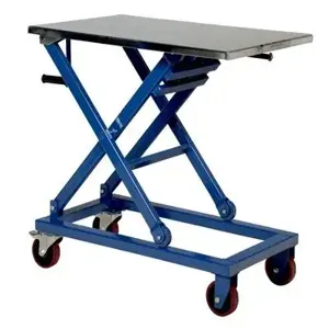 VESTIL CART-660-M Mechanical Scissor Cart, 660 Lb. Capacity, 37 Inch x 23.5 Inch Size | AG7PDC