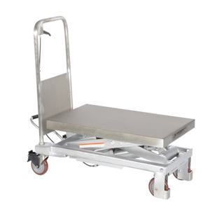 VESTIL CART-750-PSS Partial Stainless Steel Elevating Cart, 750 Lb. Capacity, 32.5 Inch x 20 Inch Size | AG7PDE