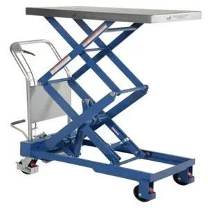 VESTIL CART-800-D-TS Double Hydraulic Cart, 800 Lb. Capacity, 35.5 Inch x 20 Inch Size | AG7PDG