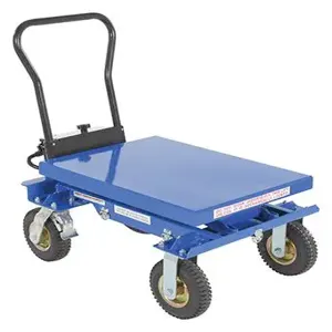 VESTIL CART-PN-400 Pneumatic Tire Hydraulic Cart, 400 Lb. Capacity | AG7PDR