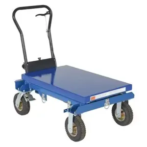 VESTIL CART-PN-600 Pneumatic Tire Hydraulic Cart, 600 Lb. Capacity | AG7PDT