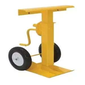 VESTIL CJ-BEAM-SN Steel Stabilizing Jack With Solid Foam Wheels, 50000 Lb. Capacity, Yellow | AG7PJB