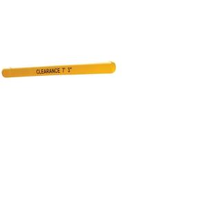 VESTIL CLB-5-78L Low Density Polyethylene Customizable Clearance Bar, 78 Inch Size, Yellow | AG7PJP