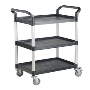 VESTIL CSC-S Commercial Cart, 33x 19 Inch Size, 3-Shelf No Panels | AG7PPY