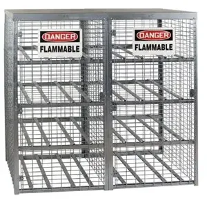 VESTIL CYL-T-16 Horizontal Cylinder Storage, Galvanised, 29 x 58 Inch Size | AG7PUP