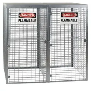 VESTIL CYL-T-20 Vertical Cylinder Storage, Galvanised, 30.5 x 60.5 Inch Size | AG7PUQ