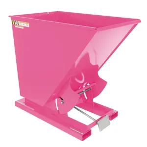 VESTIL D-150-HD-BG Self Dumping Hopper, Heavy Duty, 1.5 cu. yd., 6000 Lb., Bubble Gum, Steel | CE3BWZ