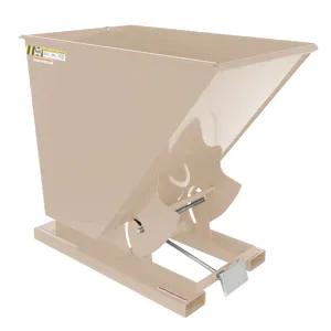 VESTIL D-150-HD-BRN-SB Self Dumping Hopper, Heavy Duty, 1.5 cu. yd., 6000 Lb., Sandy Biege, Steel | CE3BXF