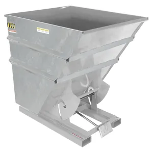 VESTIL D-150-HD-GAL Self Dumping Hopper, Heavy Duty, 1.5 cu. yd., 6000 Lb., Galvanized, Steel | AG7PWY