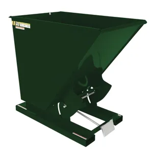 VESTIL D-150-HD-GRN-H Self Dumping Hopper, Heavy Duty, 1.5 cu. yd., 6000 Lb., Hunter Green, Steel | CE3BXG