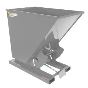 VESTIL D-150-HD-GY-MG Self Dumping Hopper, Heavy Duty, 1.5 cu. yd., 6000 Lb., Machine Gray, Steel | CE3BXH