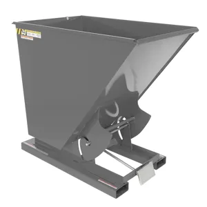 VESTIL D-150-HD-GY-SG Self Dumping Hopper, Heavy Duty, 1.5 cu. yd., 6000 Lb., Battleship Gray, Steel | AG7PXA