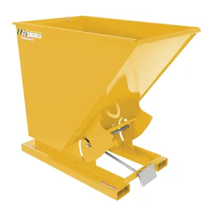 VESTIL D-150-HD-YEL Self Dumping Hopper, Heavy Duty, 1.5 cu. yd., 6000 Lb., Yellow, Steel | AG7PXE