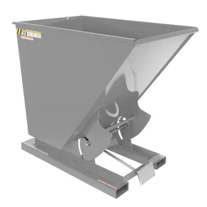 VESTIL D-150-LD-GY-MG Self Dumping Hopper, Light Duty, 1.5 cu. yd., 2000 Lb., Machine Gray, Steel | CE3BXU