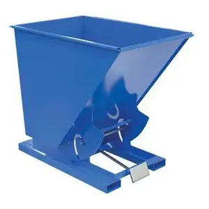 VESTIL D-150-MD Self Dumping Hopper, Medium Duty, 1.5 cu. yd., 4000 Lb., Blue, Steel | AG7PXP