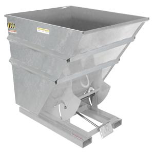 VESTIL D-200-HD-GAL Self Dumping Hopper, Heavy Duty, 2 cu. yd., 6000 Lb., Galvanized, Steel | AG7PYA