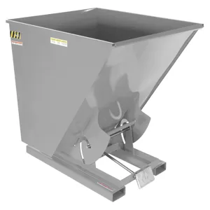 VESTIL D-200-HD-GY-MG Self Dumping Hopper, Heavy Duty, 2 cu. yd., 6000 Lb., Machine Gray, Steel | CE3BYR