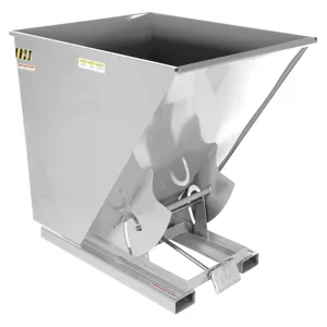 VESTIL D-200-HD-SL Self Dumping Hopper, Heavy Duty, 2 cu. yd., 6000 Lb., Silver Lining, Steel | CE3BYT